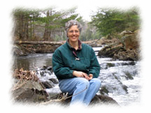 Photo of Sheila at waterfall